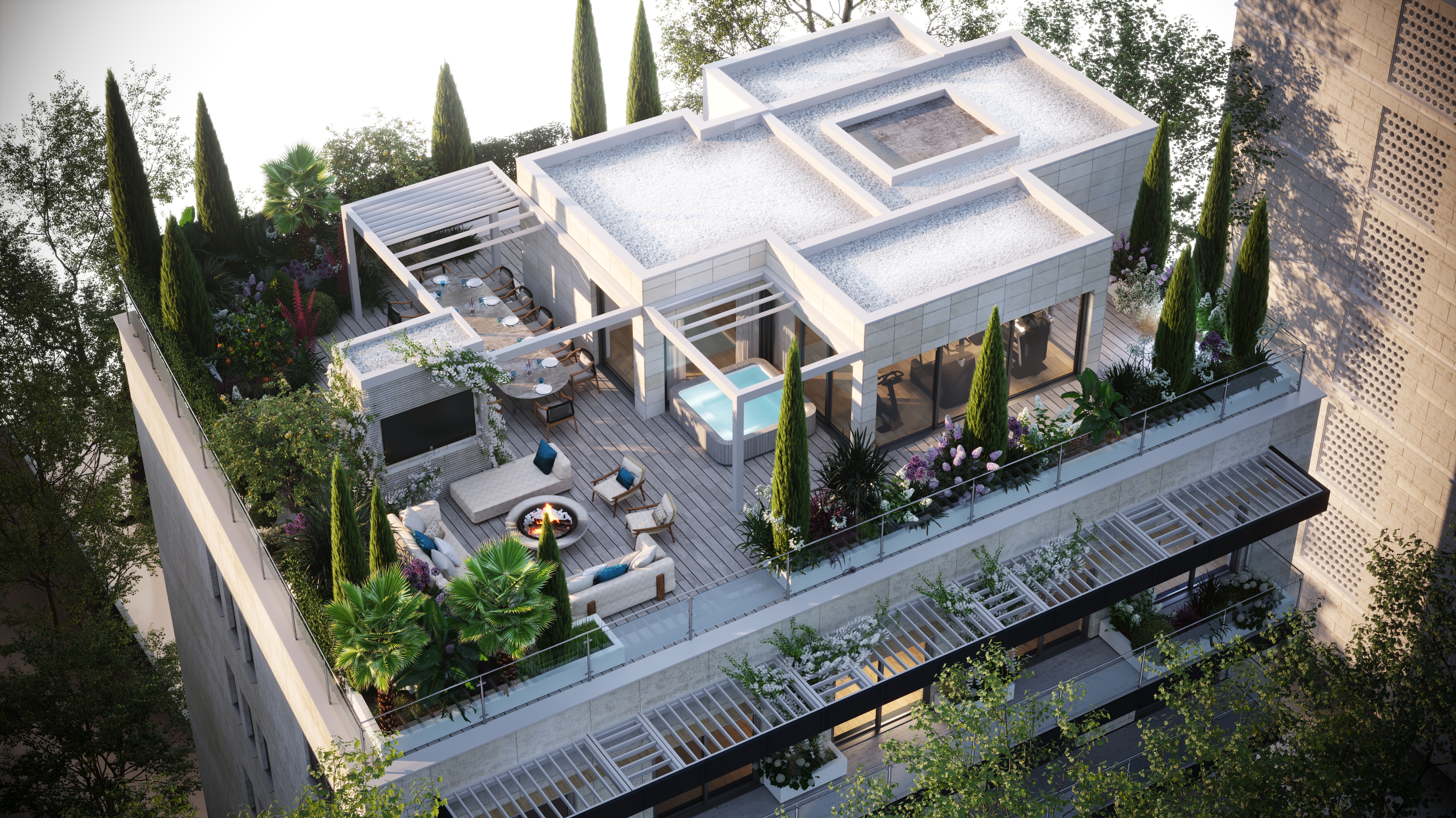 rooftop luxe paris terrasse luxe Sébastien Habert paysagiste luxe paris terrasse prestige